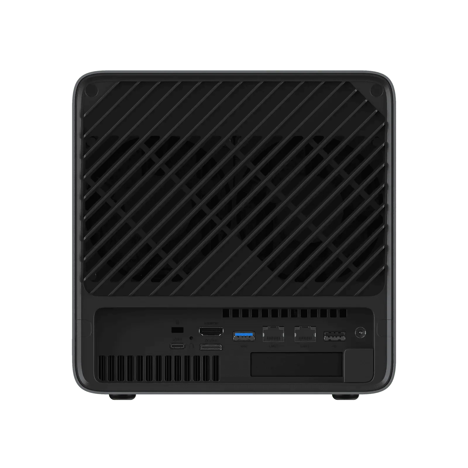 AI Answer Box rear — HDMI, USB4, dual LAN
