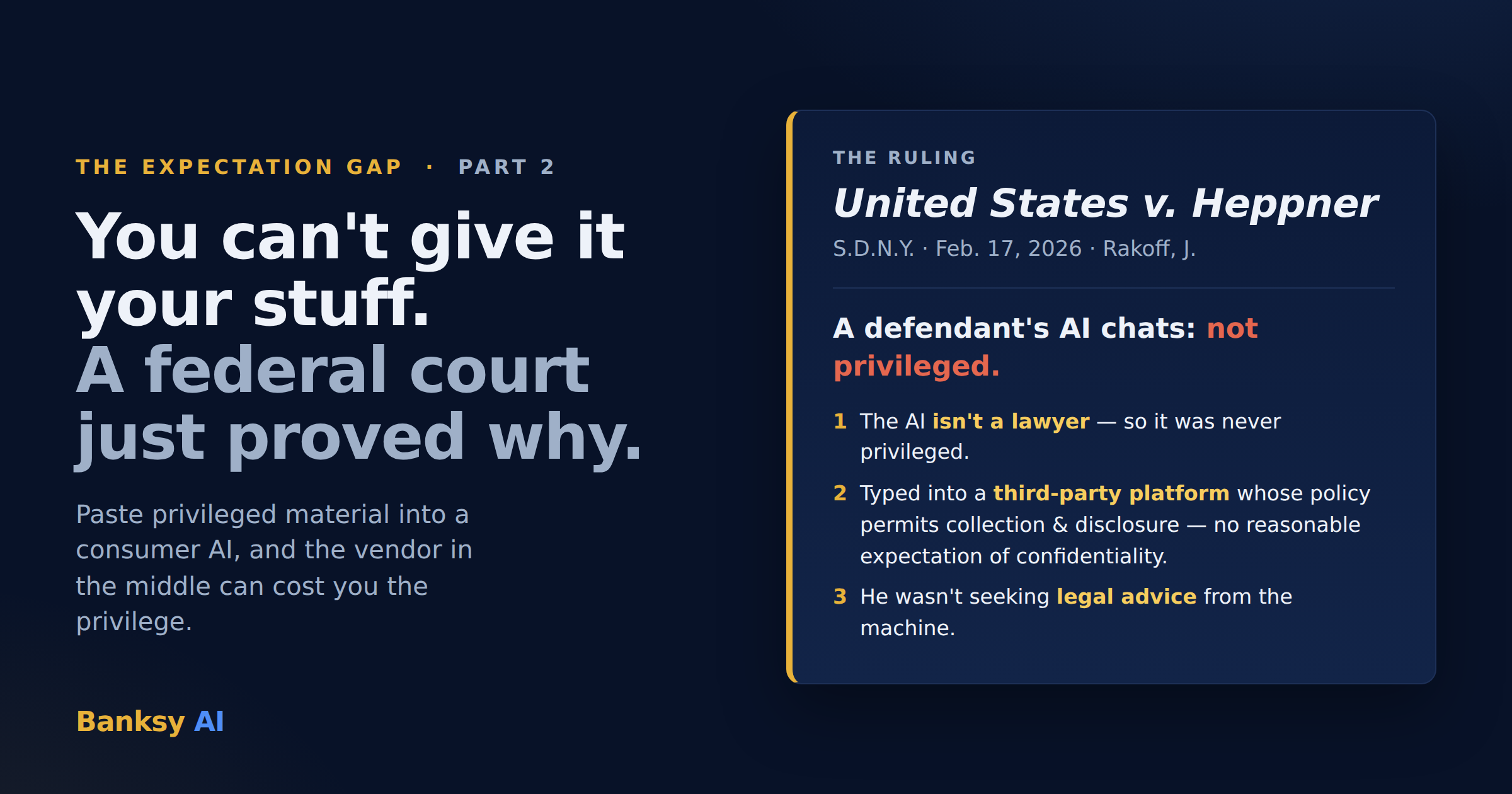 You can't give it your stuff. A federal court just proved why.
